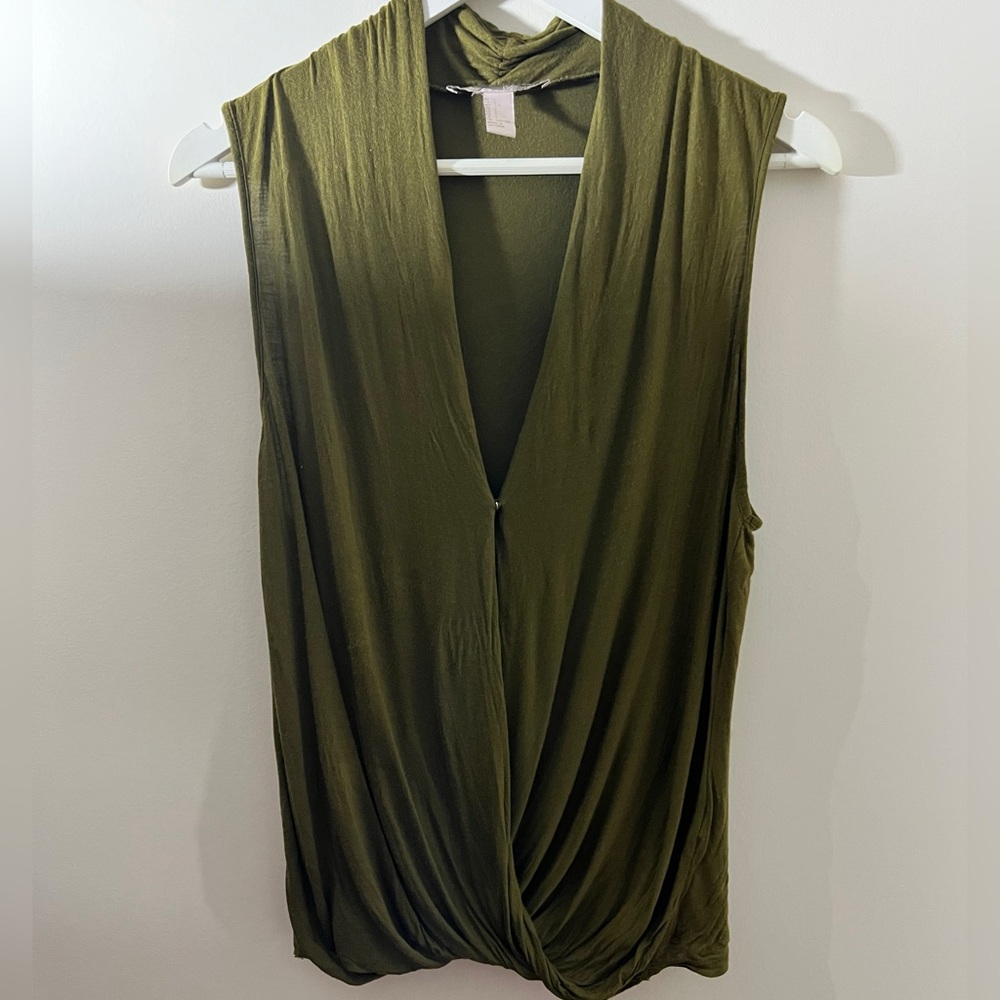 Forever 21 Olive Green Drape Tank Top